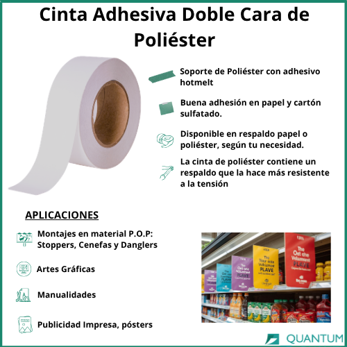 Cinta Doble Cara Uso General Poliéster 36mmx50M