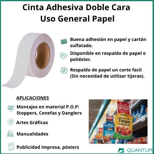 Cinta Doble Cara Uso General Papel 36mmx50M