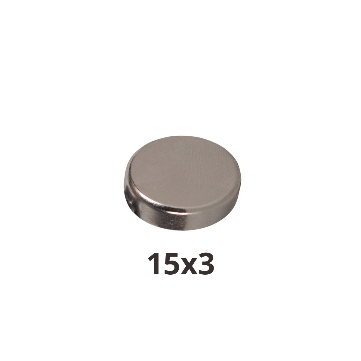 Imán de Neodimio Redondo 15x3mm