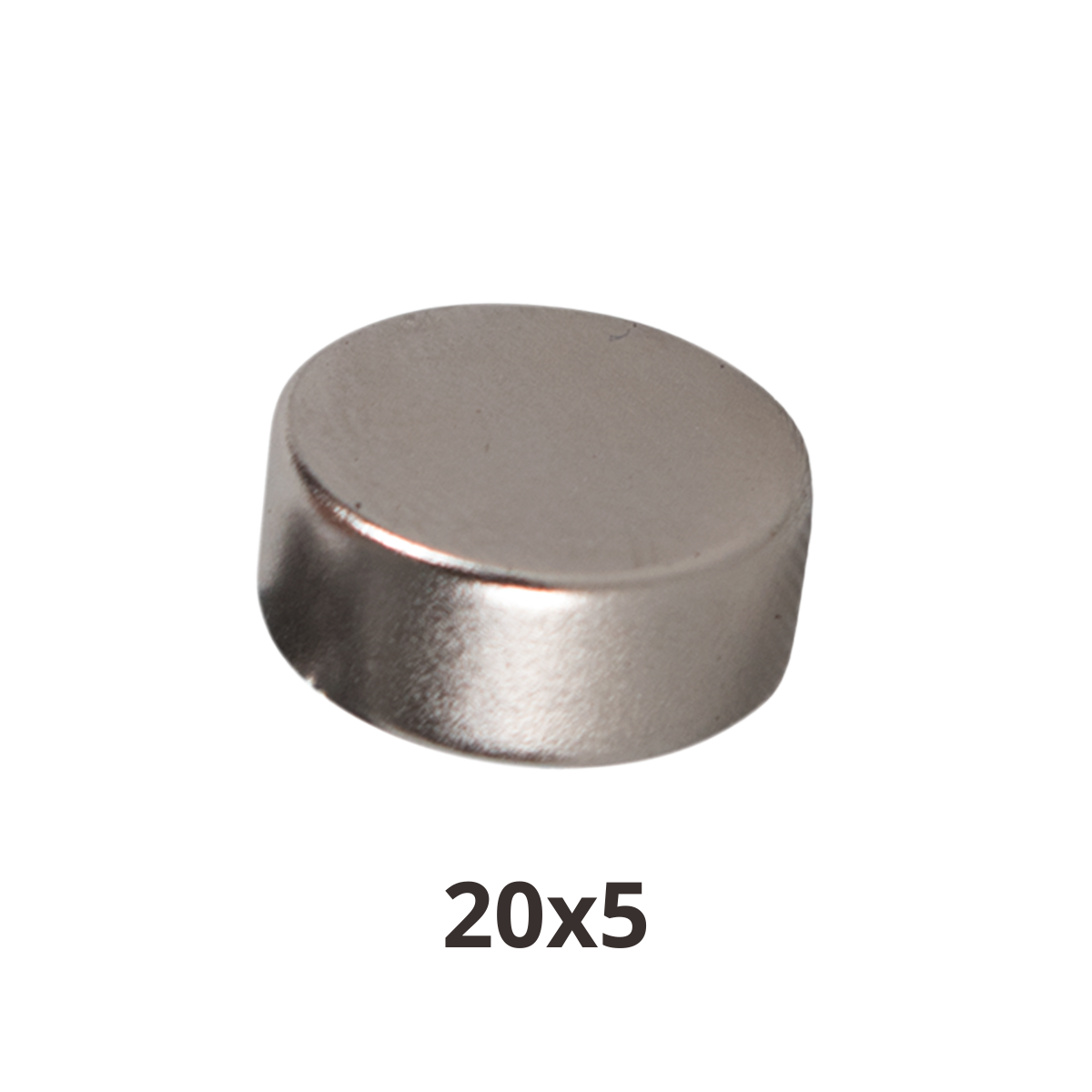 Imán de Neodimio Redondo 20x5mm
