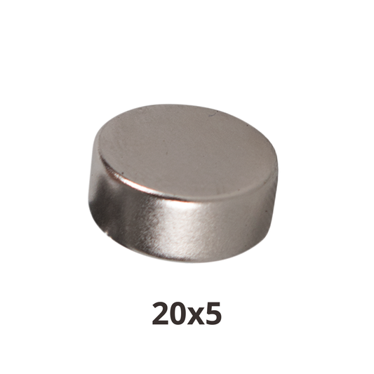 Imán de Neodimio Redondo 20x5mm