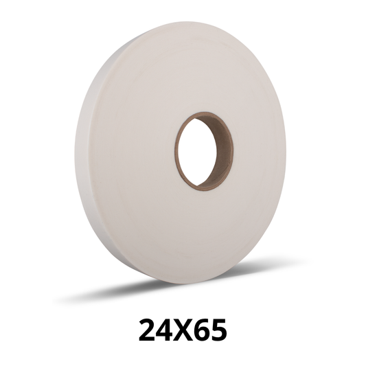 Cinta Doble Cara Espuma de Polietileno Liner Blanco 24mmx65M