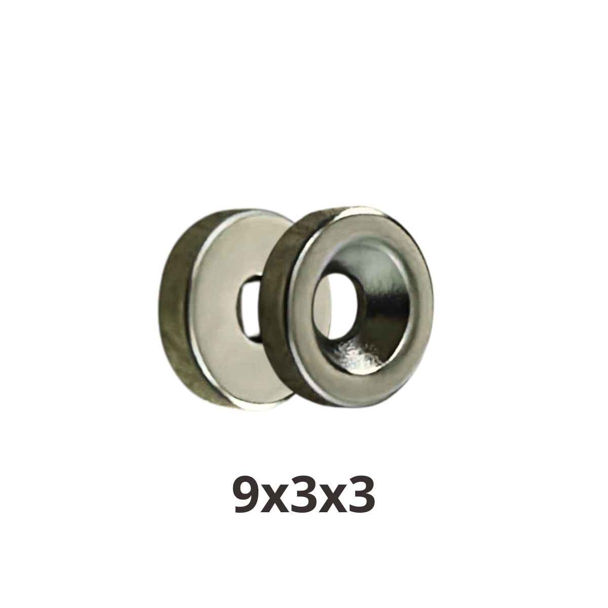 Imán de Neodimio Avellanado 9X3mm M3