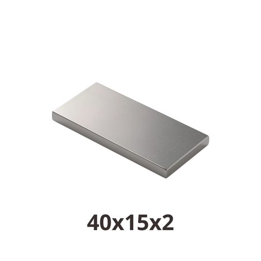 Imán de Neodimio Rectangular 40x15x2mm