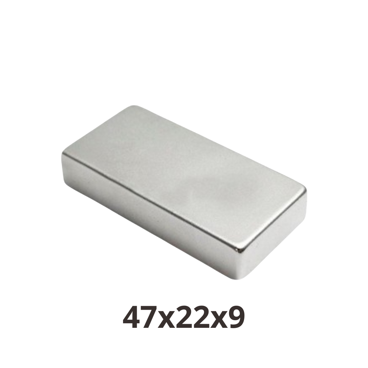 Imán de Neodimio Rectangular 47x22x9mm