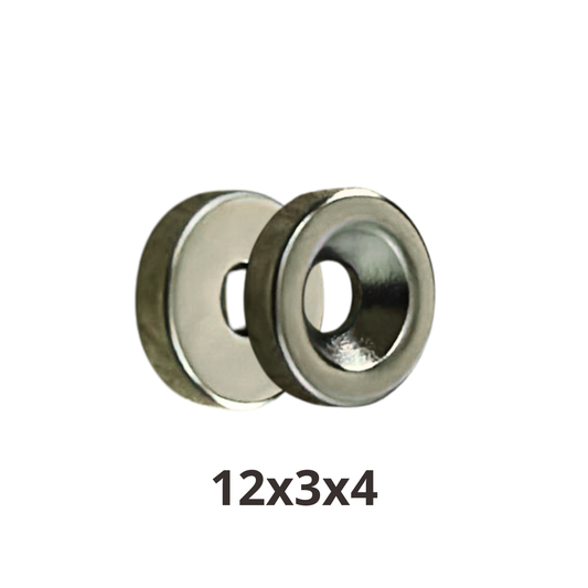 Imán de Neodimio Avellanado 12X3mm M4