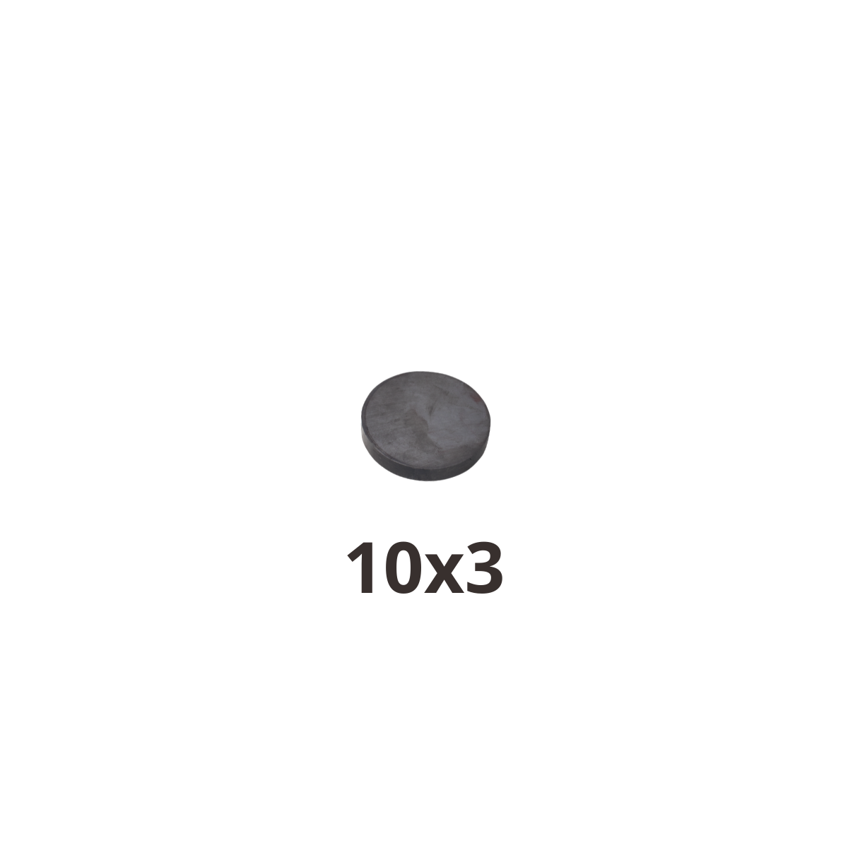 Imán de Ferrita Redondo 10x3mm