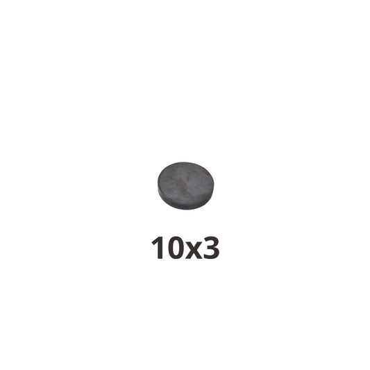 Imán de Ferrita Redondo 10x3mm