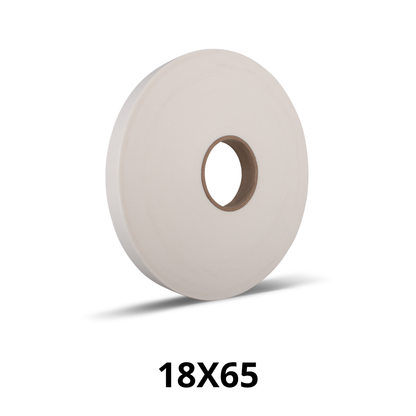 Cinta Doble Cara Espuma de Polietileno Liner Blanco 18mmx65M