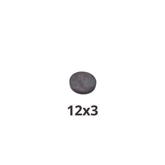 Imán de Ferrita Redondo 12x3mm
