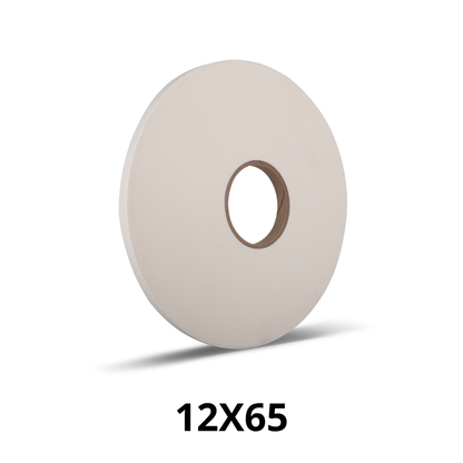 Cinta Doble Cara Espuma de Polietileno Liner Blanco 12mmx65M