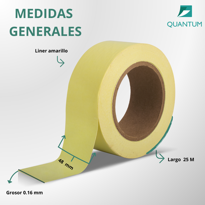 Cinta Doble Cara Soporte de Tela 48mmx25M