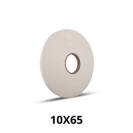 Cinta Doble Cara Espuma de Polietileno Liner Blanco 10mmx65M