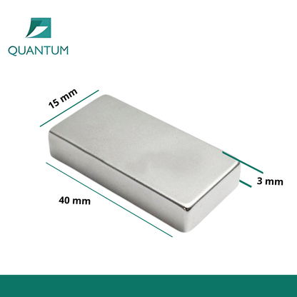 Imán de Neodimio Rectangular 40x15x3mm