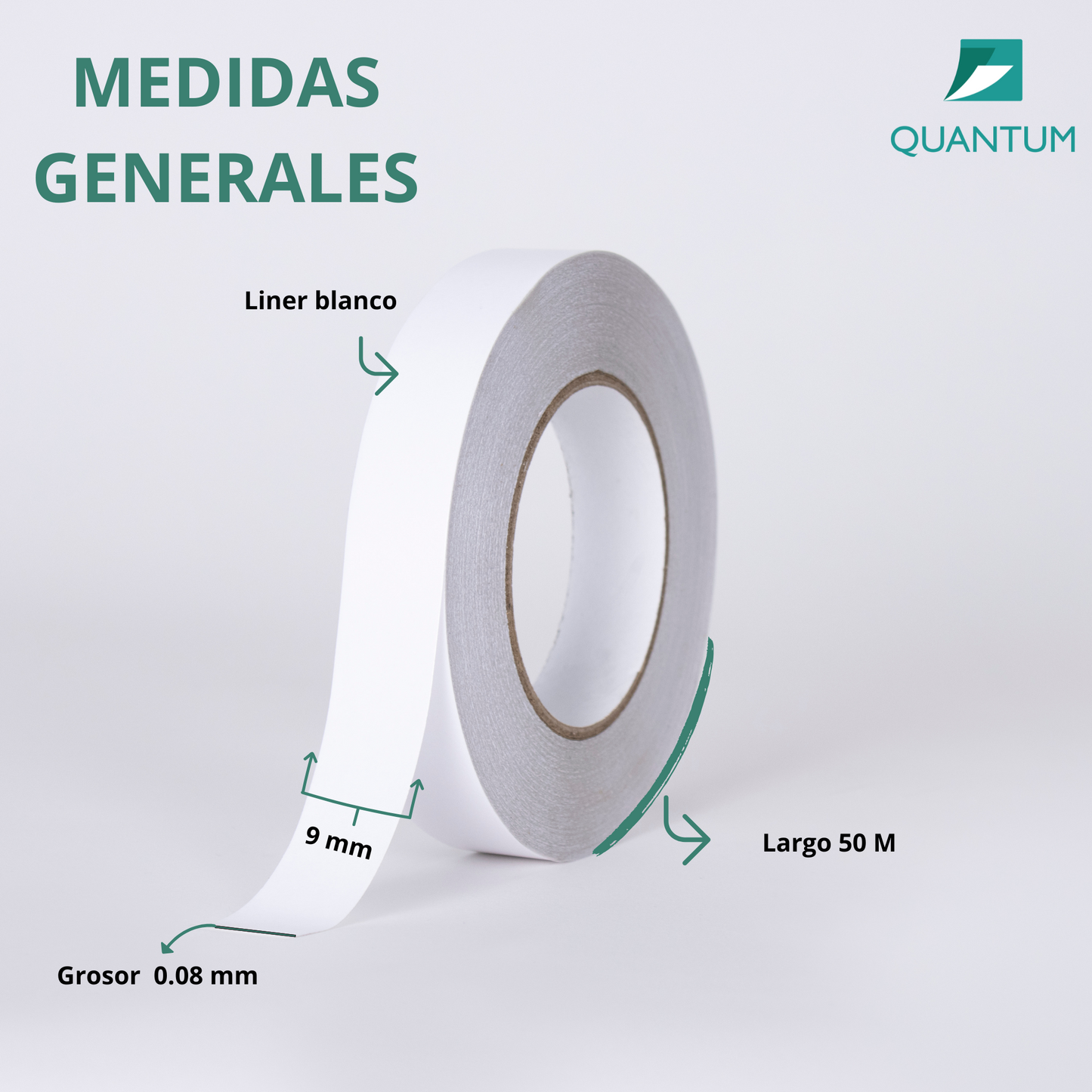 Cinta Doble Cara Uso General Poliéster 9mmx50M